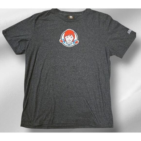 Wendy's Employees T-Shirt Unisex Fresh Beef Squared Charcoal Gray Large - Picture 1 of 2